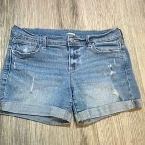 Women's Blue Denim Athletic Shorts